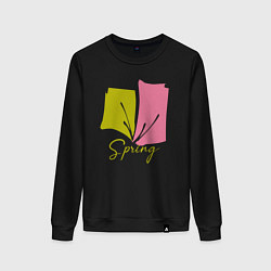 Свитшот хлопковый женский Spring, цвет: черный