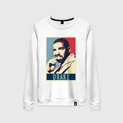 Свитшот хлопковый женский Drake obey, цвет: белый