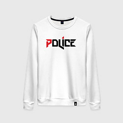 Свитшот хлопковый женский Police, цвет: белый