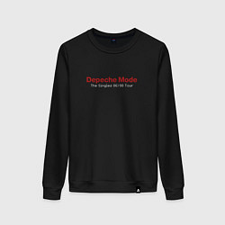 Свитшот хлопковый женский Depeche Mode - Singles tour 8698, цвет: черный