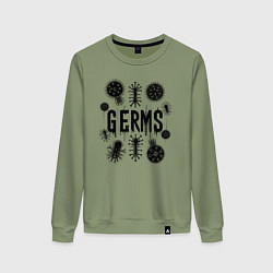 Женский свитшот Микробы вирусы и бактерии