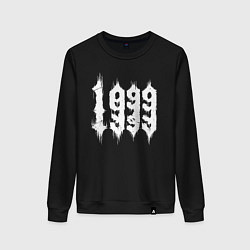 Свитшот хлопковый женский Готический стиль 1999 года, цвет: черный