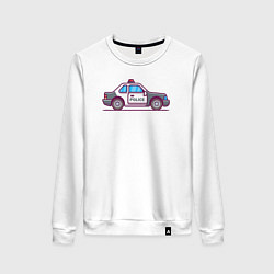 Свитшот хлопковый женский Police car, цвет: белый