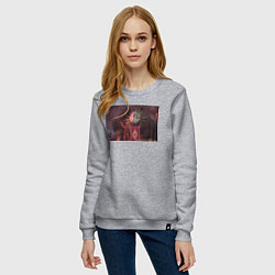 Свитшот хлопковый женский Clair Obscur Expedition 33 Esquie, цвет: меланж — фото 2
