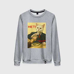 Женский свитшот Кот не хочет валерьянку