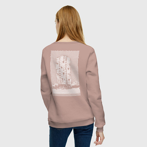 Женский свитшот Sample toblerone tower / Пыльно-розовый – фото 4