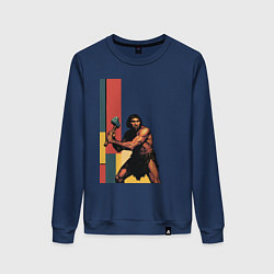 Женский свитшот Поп-арт неандерталец