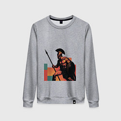 Женский свитшот Спартанец поп-арт