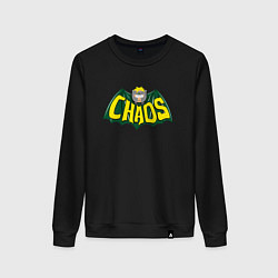 Свитшот хлопковый женский Профессор Хаос, цвет: черный
