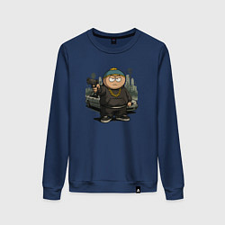 Свитшот хлопковый женский Эрик Картман в стиле ГТА, цвет: тёмно-синий