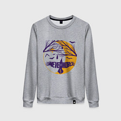 Свитшот хлопковый женский Полёт в Невермор, цвет: меланж