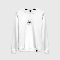 Свитшот хлопковый женский Spider - паук, цвет: белый