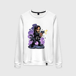 Свитшот хлопковый женский Джон Уик, цвет: белый
