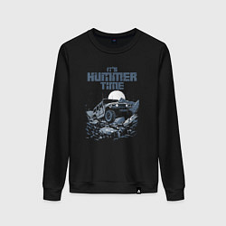 Свитшот хлопковый женский Hummer time, цвет: черный