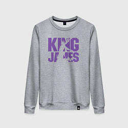 Свитшот хлопковый женский King James basketball, цвет: меланж