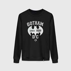 Свитшот хлопковый женский Gotham 1939, цвет: черный