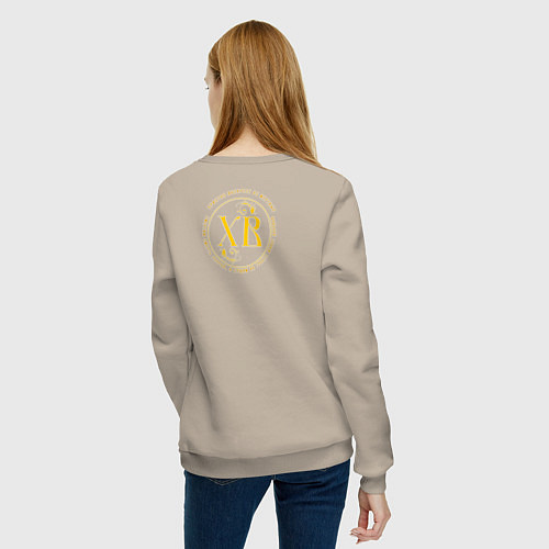 Женский свитшот Христос воскресе желтый узор / Миндальный – фото 4