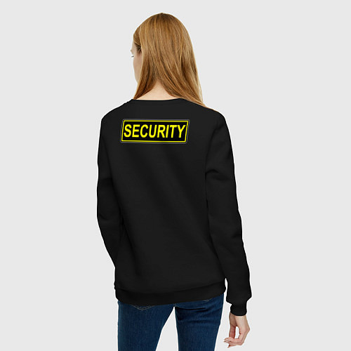 Женский свитшот Security охрана / Черный – фото 4
