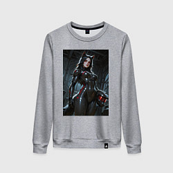 Свитшот хлопковый женский Лиса косплей Мастера Чифа, цвет: меланж