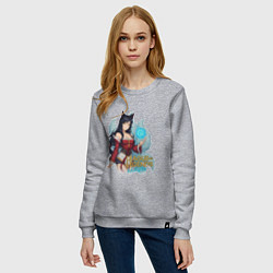 Свитшот хлопковый женский Ари Лига Легенд, цвет: меланж — фото 2