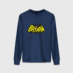 Свитшот хлопковый женский Batman old classic, цвет: тёмно-синий
