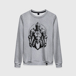 Свитшот хлопковый женский Доспехи чести, цвет: меланж