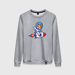 Женский свитшот Собачка на ракете