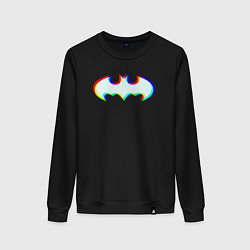 Свитшот хлопковый женский Batman lights, цвет: черный