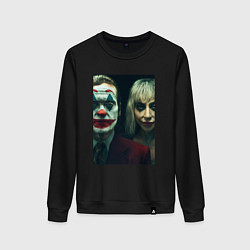 Свитшот хлопковый женский Джокер и Харли Квинн, цвет: черный