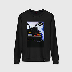 Свитшот хлопковый женский Out a time, цвет: черный