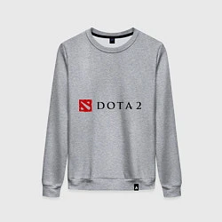 Свитшот хлопковый женский Dota 2: Logo, цвет: меланж