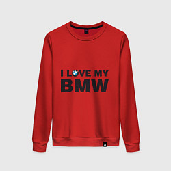 Женский свитшот I love my BMW