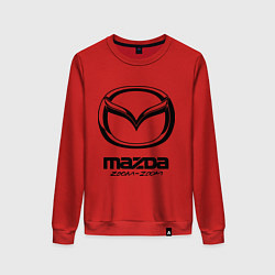 Свитшот хлопковый женский Mazda Zoom-Zoom, цвет: красный
