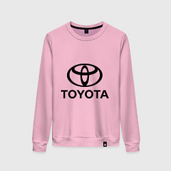 Свитшот хлопковый женский Toyota Logo, цвет: светло-розовый