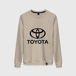 Свитшот хлопковый женский Toyota Logo, цвет: миндальный