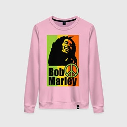 Свитшот хлопковый женский Bob Marley: Jamaica, цвет: светло-розовый