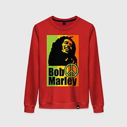 Свитшот хлопковый женский Bob Marley: Jamaica, цвет: красный