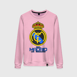 Свитшот хлопковый женский Real Madrid, цвет: светло-розовый