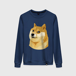 Свитшот хлопковый женский Doge, цвет: тёмно-синий