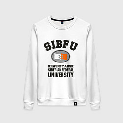 Свитшот хлопковый женский SUBFU University, цвет: белый