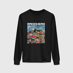 Свитшот хлопковый женский Radiohead, цвет: черный