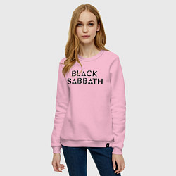 Свитшот хлопковый женский Black Sabbath, цвет: светло-розовый — фото 2