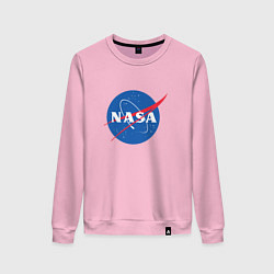 Свитшот хлопковый женский NASA: Logo, цвет: светло-розовый