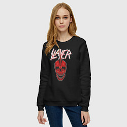 Свитшот хлопковый женский Slayer Punk, цвет: черный — фото 2
