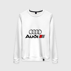 Свитшот хлопковый женский Audi, цвет: белый