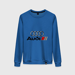 Свитшот хлопковый женский Audi, цвет: синий