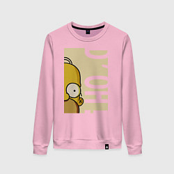 Свитшот хлопковый женский Homer Doh!, цвет: светло-розовый