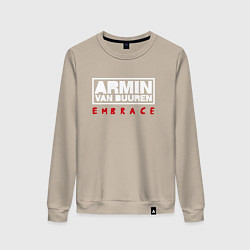 Свитшот хлопковый женский Armin van Buuren: Embrace, цвет: миндальный
