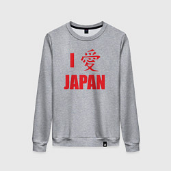 Женский свитшот I love Japan