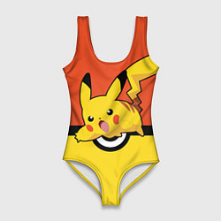 Купальник-боди 3D женский Pikachu, цвет: 3D-принт